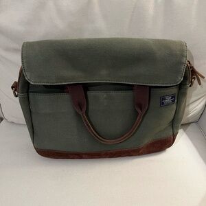 Frank & Oak Canvas and Leather Laptop Bag/Briefcase